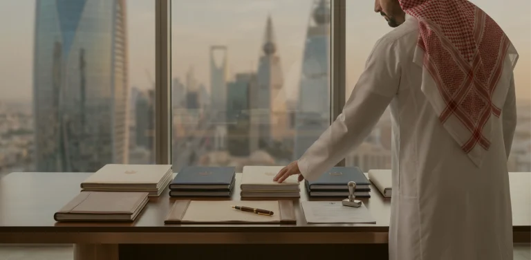 تعرّف على خدمات محامي الشركات في الرياض ودوره في حماية الأعمال، مراجعة العقود، تأسيس الشركات، إدارة النزاعات، وتقليل المخاطر القانونية.